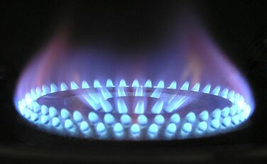 Blaue Gasflamme